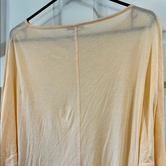Bordeaux Semi Sheer Peachy Orange Dolman Sleeve Boxy Fit Blouse - Size Small - Picture 8 of 10